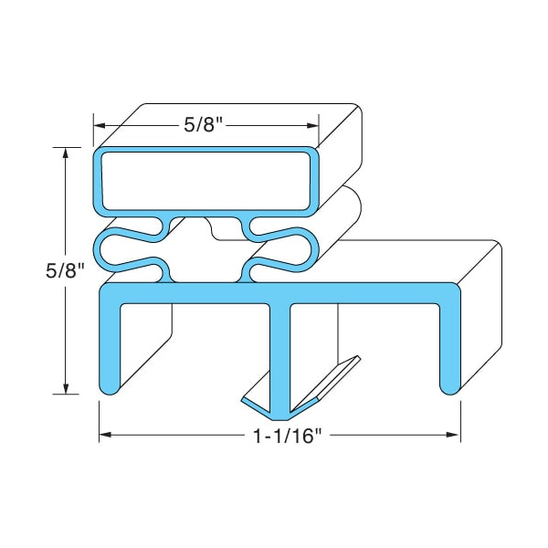Door Gasket 8' Snap-In Magnetic
